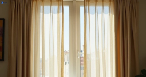 Dull dusty drapes in mosman-nsw before professional cleaning